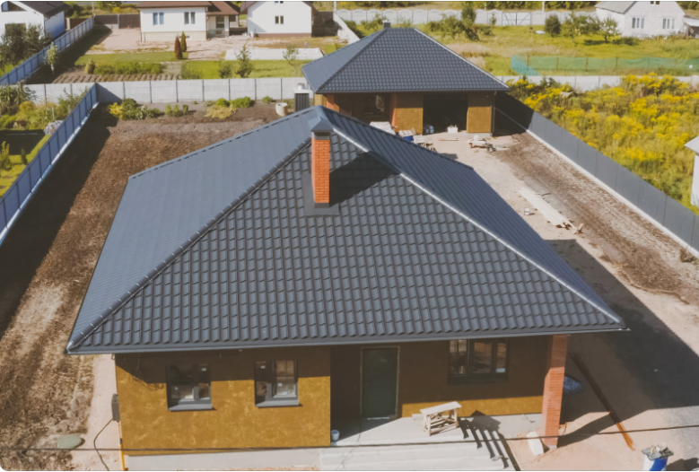 устройство покрытия из металлочерепицы